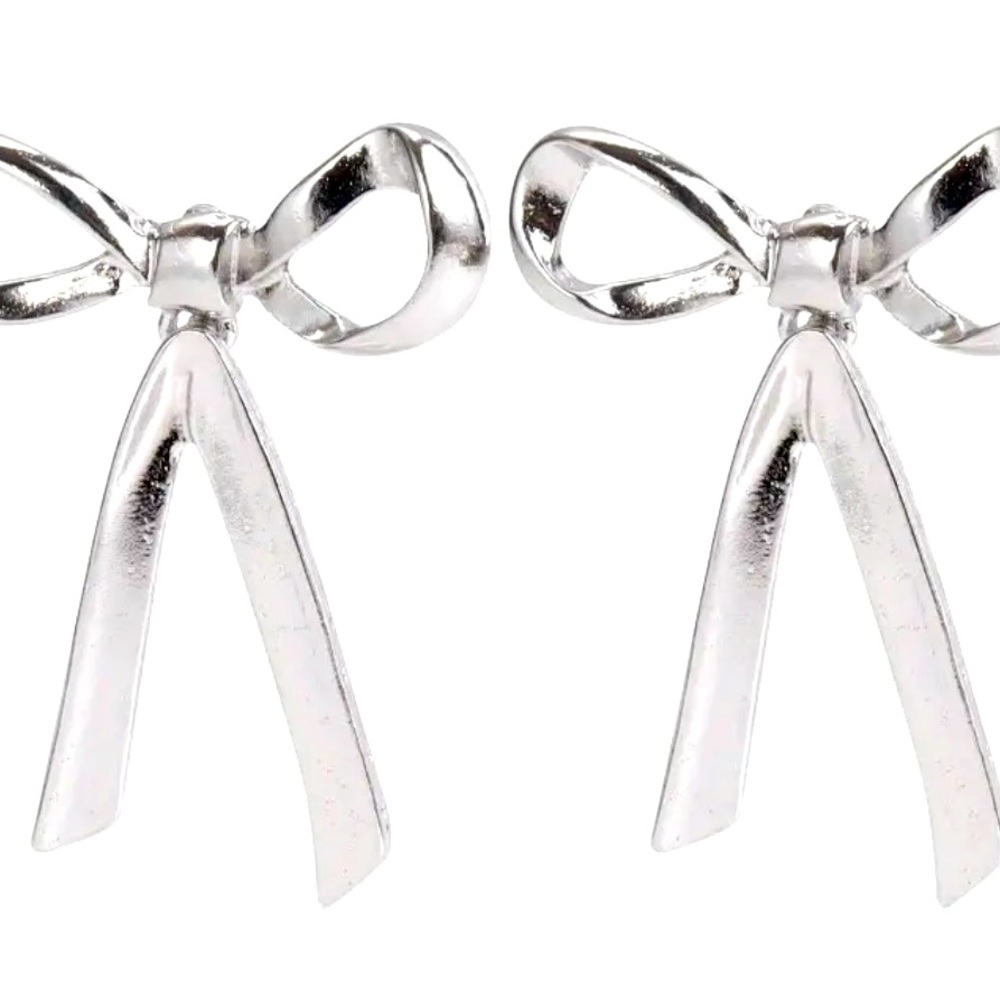 Large Bow Shaped Stud Earrings